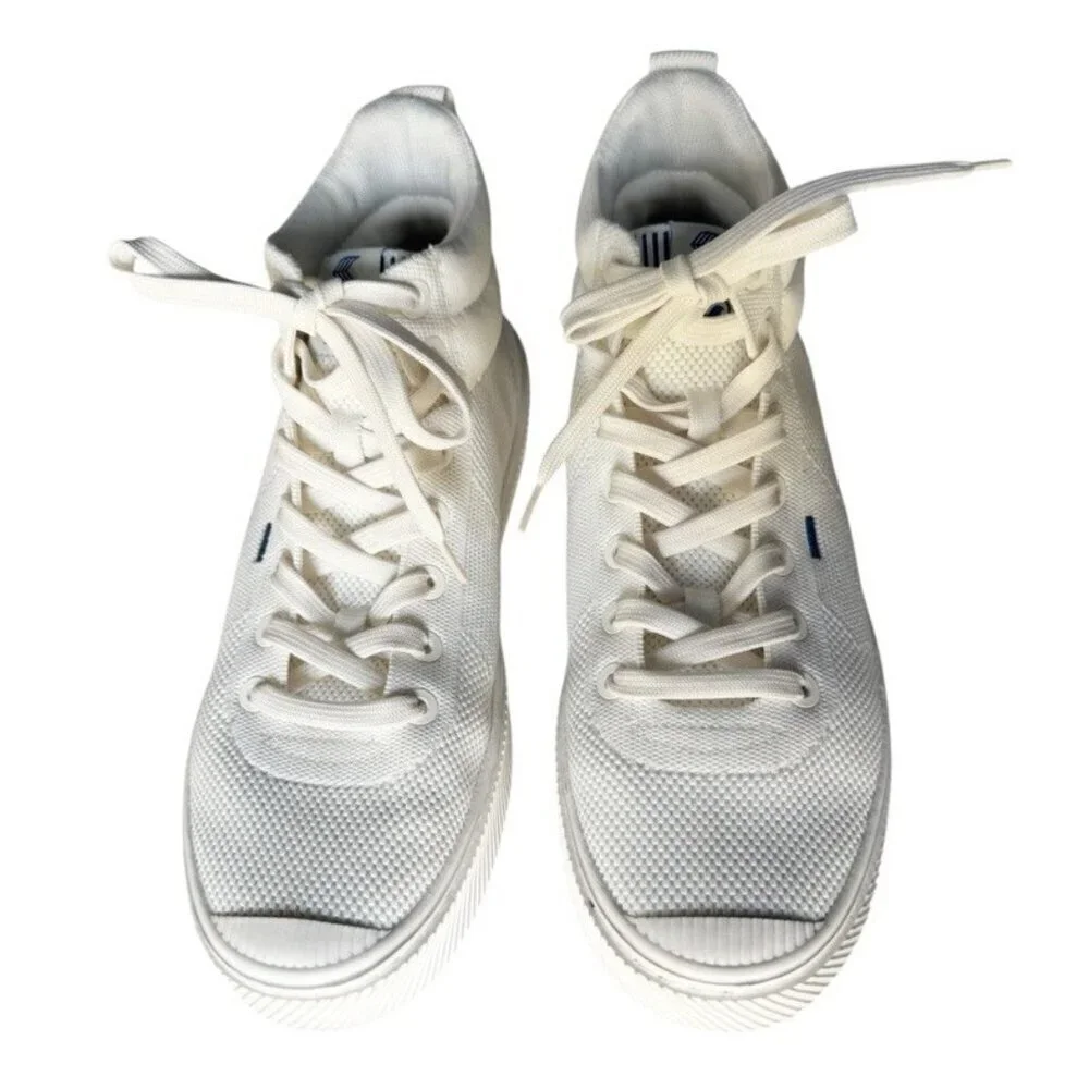 Cariuma 4Ocean Women's Sz 10 Off White Knit High-Top Sneakers Lace Up Casual